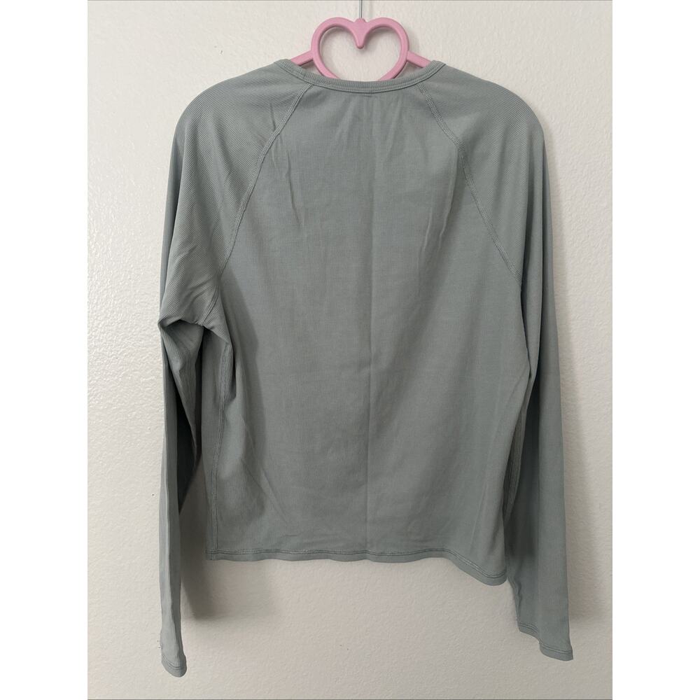 Vuori Women's Long Sleeve Pose Crew Blue Haze Ribbed Active Top VW1268 Small - Picture 2 of 6
